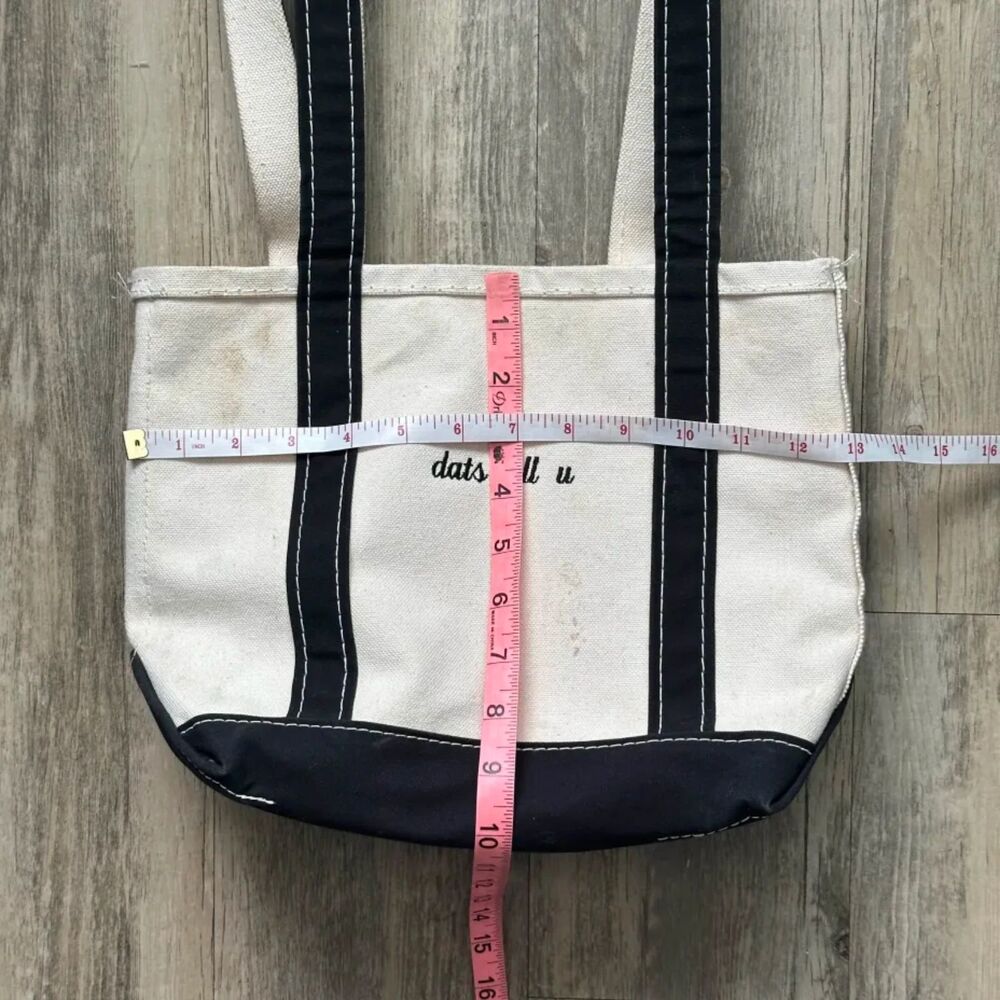 Vintage L.L. Bean Boat And Tote Black Canvas Tote Bag - Picture 6 of 6